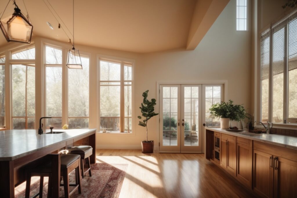 bright interior Denver home sunlight filtered through fade prevention window film