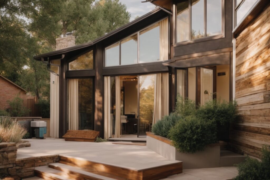 Denver home with low-E glass film reflecting sunlight to reduce energy bills