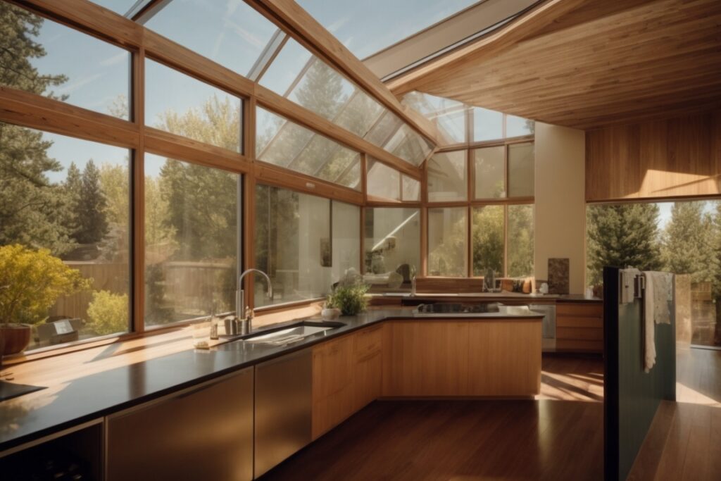 Denver home with large opaque windows blocking UV rays