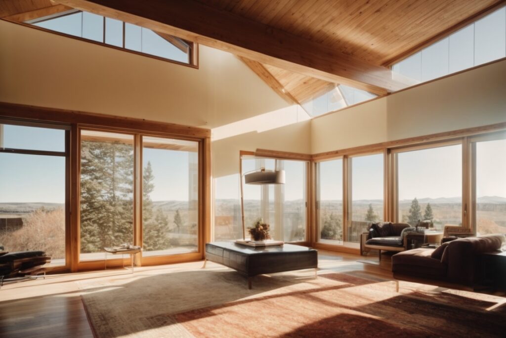 Denver home interior with sunlight filtering through fading window film