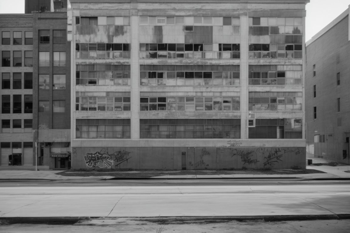 Building with graffiti being professionally cleaned in Denver