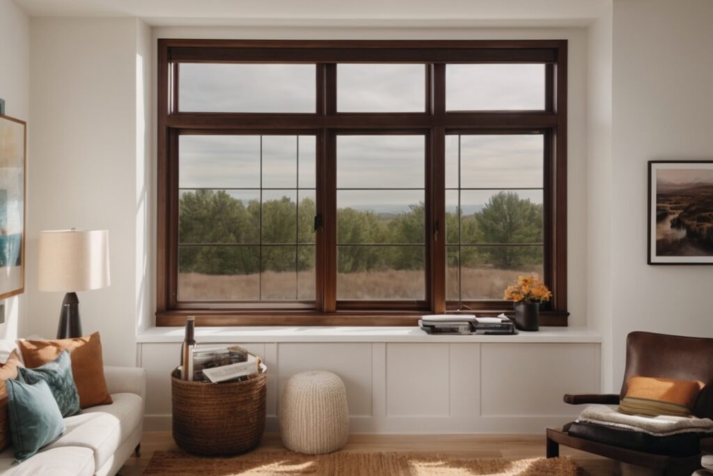 Interior of Denver home showing energy saving window film installation