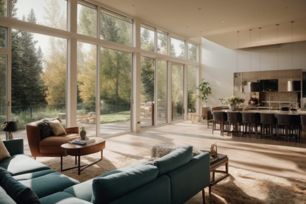 Denver home with energy efficient window films during summer