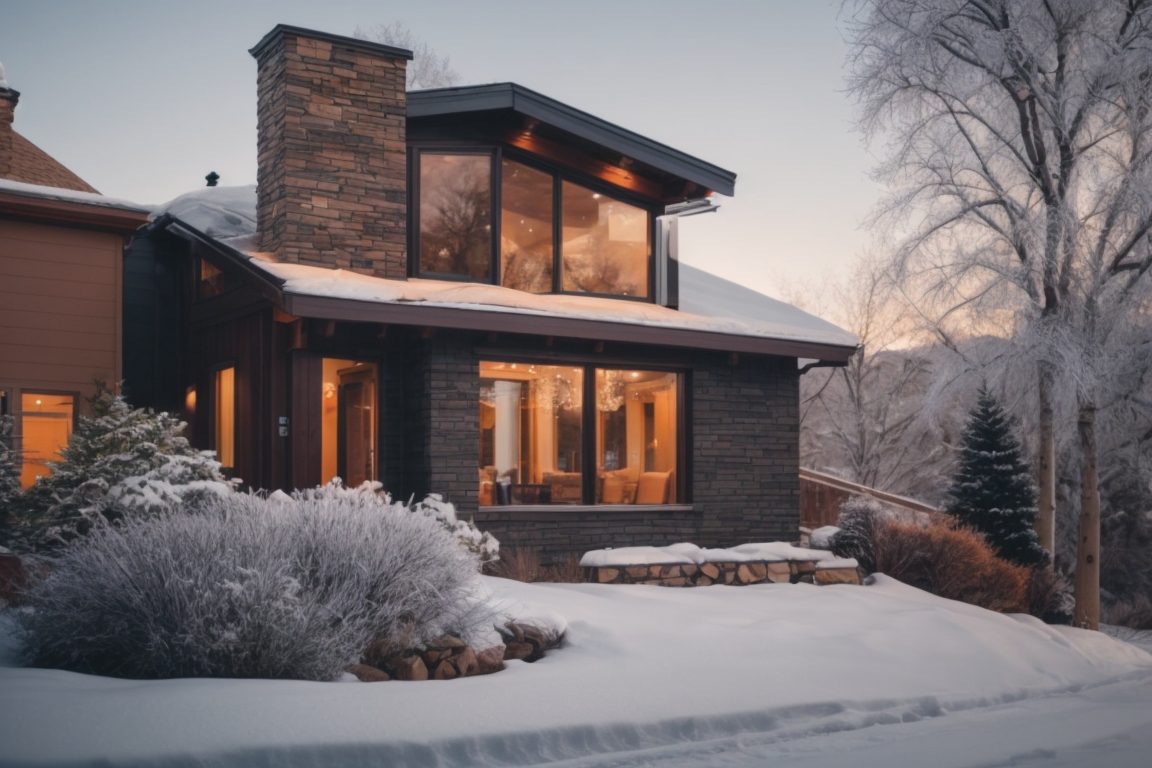 Denver home with energy efficient window films winter scene