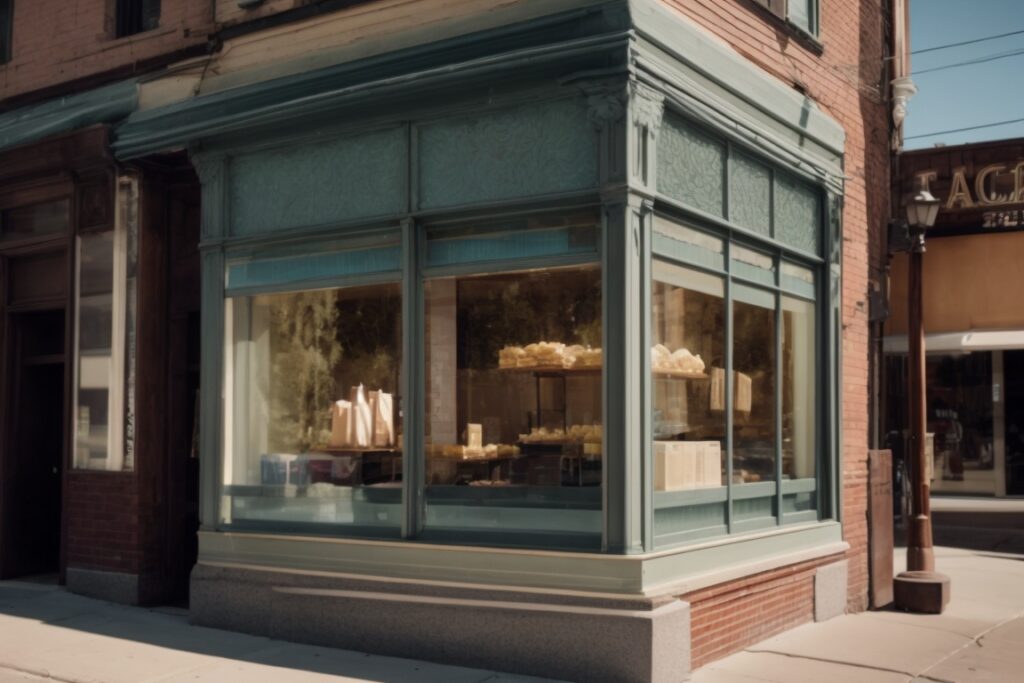 Boutique storefront in Denver with artistic window tinting and UV protection