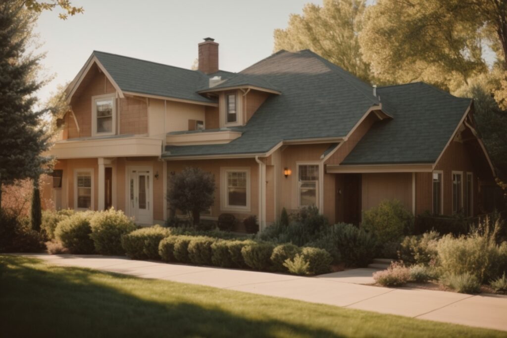 Exterior of a vintage Denver home with window tint film
