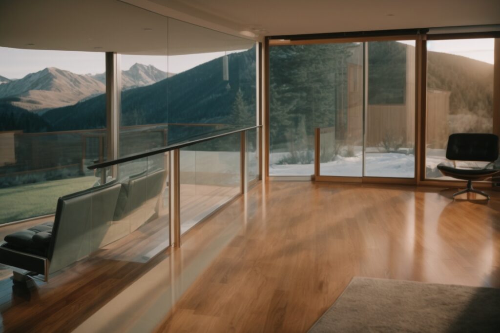 Denver home interior showing low-e glass film installation