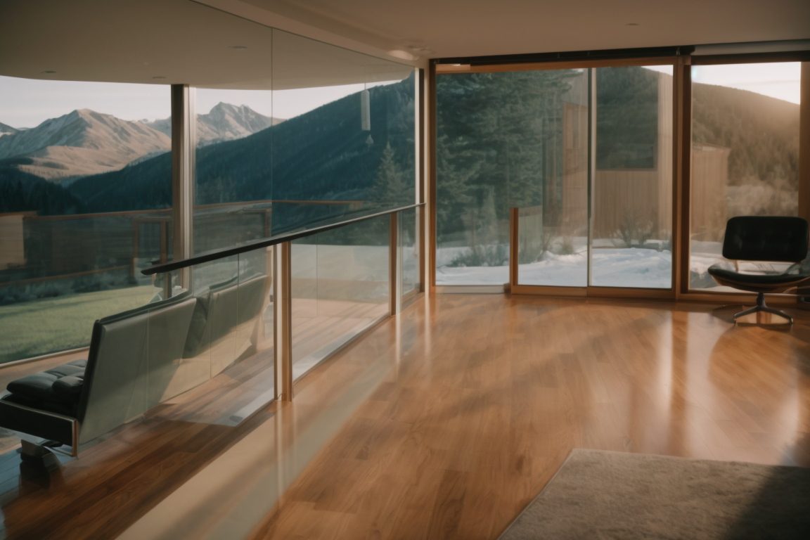 Denver home interior showing low-e glass film installation